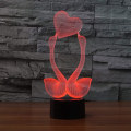 Miniatyrbild 5 av 8: 3D Cartoon Swan Fjärrkontroll 16 Färg Nattljus Illusion Akryl LED Bordsängslampa Barn Sovrum Skrivbordsdekor Födelsedagspresenter Leksak för Barn