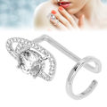 Miniatyrbild 9 av 11: Fingernagelring Rhinestones Shiny Delicate Finger Nail Cover Ring Smycken Present för Dansfest DejtingVit