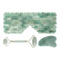 Miniatyrbilde 1 av 11: Jadestone øyepute rulle kjøling lindrer hevelse justerbar jadestone øyedeksel sett grønn