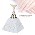 Miniatyrbillede 6 af 9: Magnetisk negletip øvelsesstand base legering holder neglekunst display stand manicure værktøj (Beige)