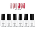 Miniatyrbillede 7 af 9: 6 stk. 7 ml neglelak glitter skinne soak off langtidsholdbar UV LED gel polish manicure (RCTC6-03)
