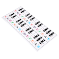 Miniatyrbilde 6 av 11: Pianotangentklistremerke Elektronisk Orgel Universal Keyboard Transparent Notasjon Selvklebende