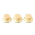 Miniatyrbild 1 av 11: 3 st gitarrkontrollknoppar 1 volym 2 ton passform topp plast set kit instrument tillbehör ersättning gul