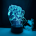 Miniatyrbilde 1 av 5: 3D Illusionslampe Anime JoJo's Bizarre Adventure Nattlys med Fjernkontroll for Soverom Dekorativ Gutter Jenter Bursdag Jul