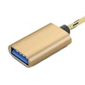 Miniatyrbilde 9 av 11: Gull USB 3.0 OTG-kabel A til Type C Mikroadapter Multifunksjonell bærbar USB til Type C-kabel