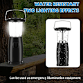 Miniatyrbild 3 av 5: Elektriska campinglyktor 6 LED solhandvev dynamoljuslykta lampa vind upp lampa dynamotyrfackla camping