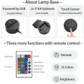 Miniatyrbillede 6 af 7: 3D Natlampe Toilet-Bound Hanako-kun Anime Illusion Lampe 7 /16 Farve Skiftende Touch Sensor Skrivebordslampe med USB-kabel Børneværelse Soveværelse Dekoration