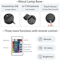 Miniatyrbillede 6 af 7: Akryl Mo Dao Zu Shi Anime Illusion Lampe Wei Wuxian LAN Wangji Figur 3D Natlampe USB 7 Farve Touch/Fjernbetjening 16 Farver