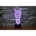 Miniatyrbillede 6 af 8: WJ 3D Hest Fjernbetjening 16 Farve Natlys Illusion Akryl LED Bordlampe Sengelampe Børns Soveværelse Skrivebordsdekoration Fødselsdagsgaver Legetøj til Børn