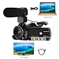 Miniatyrbild 8 av 11: 3,1-tums HD-pekskärm trådlös WIFI DV 4K digital videokamera med mikrofon
