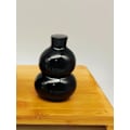 Miniatyrbillede 3 af 3: Håndskåret Obsidian Calabash Lang levetid, Rigdom, Succes Sort