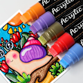 Pikkukuva 3 / 7: Graffitimerkit Maalitussit 15mm Jumbo Huopakärki 10 Kpl Värilliset Taggaustussit Graffititarvikkeet Akryylimaalitussit Kynät 10 pcs