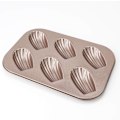 Miniatyrbild 7 av 7: Beasea 3-pack Madeleineformar, 10x7 tum 6 håligheter Icke-klibbiga kattformade kakor/kexformar Kolstål Madeleineform Skal Madeleine Pa