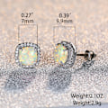 Miniatyrbild 3 av 4: Vita Guldpläterade Skapade Smaragd Diamant Örhängen