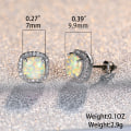 Miniatyrbillede 3 af 4: Hvidguldspladeret kunstig hvid diamant ørestikker
