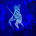 Miniatyrbilde 1 av 5: Anime Lampe Xiao Genshin Impact Figur Nattlys 3D Illusions Spill Lys for Soverom Innredning Led Lys Atmosfære Sengelampe Barn-Berøring C