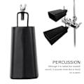 Miniatyrbild 6 av 10: 4 tum professionell svart metall ko-klocka boskapsklocka slagverk musikinstrument