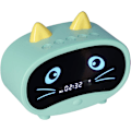Miniatyrbild 1 av 5: Digital väckarklockshögtalare, tecknad katt väckarklocka med temperaturvisning, dubbel väckarklocka, Bluetooth-högtalarradio, handsfree-samtal för sovrummet