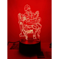 Miniatyrbillede 2 af 7: WJ Shingeki Levi Akerman 3D LED-lampe til soveværelse Manga natlys Anime actionfigur dekoration 3D illusion natlampe Jättarnas attack
