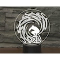 Miniatyrbilde 6 av 8: WJ 3D Surfing Fjernkontroll 16 Farger Nattlys Illusjon Akryl LED Bordlampe Sengelampe Barn Soverom Skrivebord Dekor Bursdagsgaver Leker for Barn