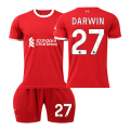 Miniatyrbillede 1 af 2: 2023-2024 Liverpool Børnefodbolddragt Sæt-Nr.27 DARWIN#L No.27 DARWIN #L