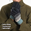 Miniatyrbilde 6 av 7: Vinterhansker for kvinner, termiske berøringsfølsomme hansker, elastiske, varme, strikkede fleecehansker for kvinner, løping, arbeid, utendørsaktiviteter, 01
