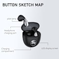 Miniatyrbillede 2 af 7: Trådløse øretelefoner, Bluetooth V5.3-hovedtelefoner, vandtætte in-ear-øretelefoner, indbyggede mikrofoner, lang spilletid, Hi-Fi-stereohøretelefoner, støj