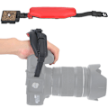 Miniatyrbild 4 av 9: Läder handledsrem med snabbkopplingsplatta för DSLR SLR digitalkamera (röd)