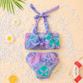 Miniatyrbild 2 av 4: Print barnsele badkläder flickor bikini set --- färgglada (storlek 80)