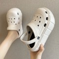 Miniatyrbillede 1 af 5: Kvinde Have Clogs Sko Sandaler Tøfler Højdeforøgende Sko-Hvid(41 EU Størrelse)