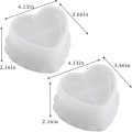 Miniatyrbillede 2 af 7: 2 stk. Kop Silikon Harpiksforme, Hjerteformet Skål Harpiksforme, Smykkeholder Beholder Opbevaringsform til Epoxystøbeform, DIY Lys Ma cup