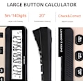 Miniatyrbillede 2 af 5: Lommeregner med store knapper, Philley stort LCD-display 14 cifre Desktop Check&Correct elektronisk lommeregner (CT-9240C)