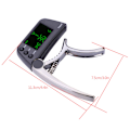 Miniatyrbilde 10 av 10: Meideal 2 i 1 TCapo20 Capo Tuner med LCD for Gitar Bass(Kobberfarge)