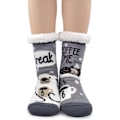Miniatyrbillede 2 af 6: Fuzzy Sokker med Greb til Kvinder Antislip Slippersokker Vinter Varme Hyggelige Bløde Tykke Fluffy Sokker Julegave, 01
