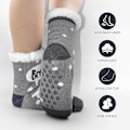 Miniatyrbillede 4 af 6: Fuzzy Sokker med Greb til Kvinder Antislip Slippersokker Vinter Varme Hyggelige Bløde Tykke Fluffy Sokker Julegave, 01