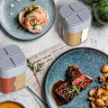 Miniatyrbilde 7 av 7: 2-pakning 4-i-1 krydderbeholder Salt- og pepperdrysser Transparent krydderdrysser Kan filtrere klumper Krydderglass for hjemmet Restaurant C Gray