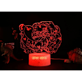 Miniatyrbillede 2 af 8: WJ Genshin Impact Figur 3D LED Natlampe Akryl LED Lampe USB Bordlampe Hjemmeindretning