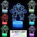 Miniatyrbild 2 av 7: Hulk pojkleksaker presenter, WJ 3D Illusion Lamp presenter för rumsdekor barnrum, coola Marvel-leksaker födelsedagspresenter & 7 färger byter leksaker för pojkar eller barn (A) Hulken