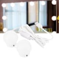 Miniatyrbillede 4 af 11: LED-pære spejl lys forfængelighed USB touch switch spejl lampe kit linse forlygte pærer kit 2 pærer