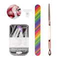 Miniatyrbild 4 av 11: Nagelförlängningskit Nagelpoleringsfil Nageltillsats Fiber Nagelkonstverktyg Transparent