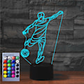 Miniatyrbillede 1 af 5: WJ 3D Fodbold LED Natlampe Illusion Natlampe 16 Farve Skiftende Bord Dekoration Gave Akryl Flad ABS Base USB Kabel Legetøj