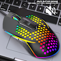 Miniatyrbillede 3 af 4: Gaming-mus, kablet ergonomisk gaming-mus med 6 programmerbare knapper, til Windows PC-gamere (Pink)
