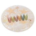 Miniatyrbild 2 av 9: Falska nagelspetsar displayplatta Ocean Starfish Shell Nail Art Display Shooting Tool Beige