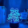 Miniatyrbillede 2 af 5: CLYARTPS-3D LED Natlampe Anime Sword Art Online Kirito og Asuna til Soveværelsesindretning Fødselsdagsgave Bordlampe Manga SAO