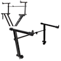 Pikkukuva 11 / 11: Keyboard-telineen laajennusadapteri L-muotoinen sähköinen piano-keyboard-teline 2-tasoinen korotus 42‑75cm leveyden säätö