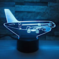 Miniatyrbilde 4 av 7: WJ 3D Flymaskin Fjernkontroll 16 Farger Nattlys Illusjon Akryl LED Bordlampe Sengelampe Barn Soverom Skrivebord Dekor Bursdagsgaver Leker for Barn