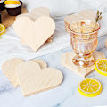 Miniatyrbillede 3 af 7: 24 Ubehandlede Træ Underkopper, GOH DODD 4 Tommer Træ Hjerte Blanke Underkopper DIY Håndværkssæt til Fars Dag, Mors Dag, Bryllup