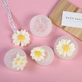 Miniatyrbillede 1 af 6: 4 stk Daisy Harpiksform Daisy Form Blomsterform Smykke Harpiksstøbeforme Håndlavet Silikonform til Harpikslysfremstilling Former Craf daisy-4-pack