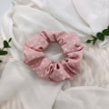 Miniatyrbillede 1 af 4: 6 stk. stof hår scrunchies polka dots assorterede farver hårbånd til piger kvinder----Bean Pink