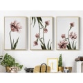 Miniatyrbilde 3 av 7: Wekity Tulip Veggkunst Lerretstrykkplakat, Enkelt Motekunsttegning Dekor for Hjem Stue Soverom Kontor og Barnerom (Sett med 3 Urammet
